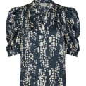 Neo Noir - Roella Scatter Print Blouse - Navy