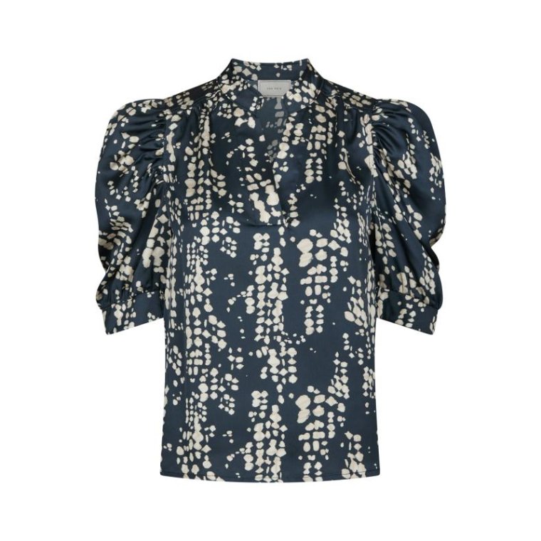 Neo Noir - Roella Scatter Print Blouse - Navy
