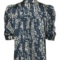 Neo Noir - Roella Scatter Print Blouse - Navy