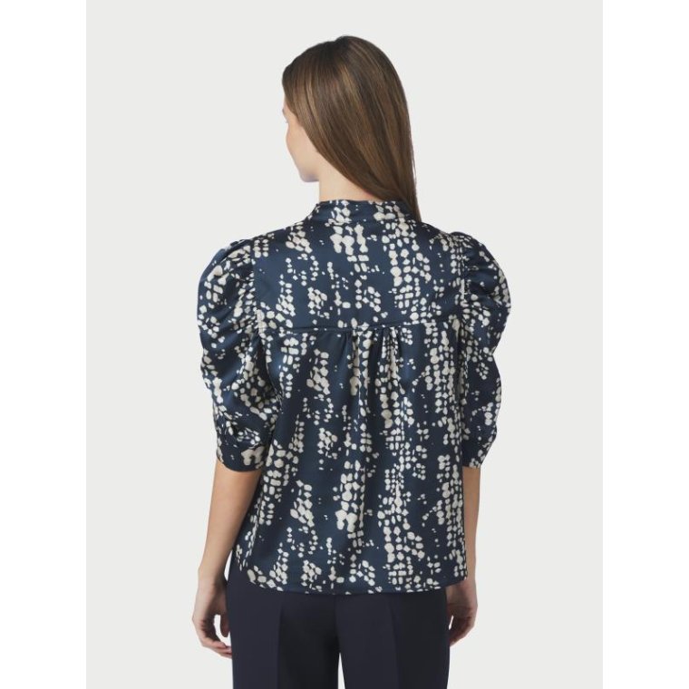 Neo Noir - Roella Scatter Print Blouse - Navy
