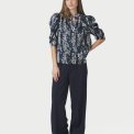 Neo Noir - Roella Scatter Print Blouse - Navy