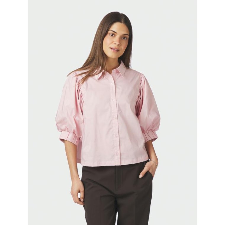 Neo Noir - Etta Poplin Shirt - ROSE
