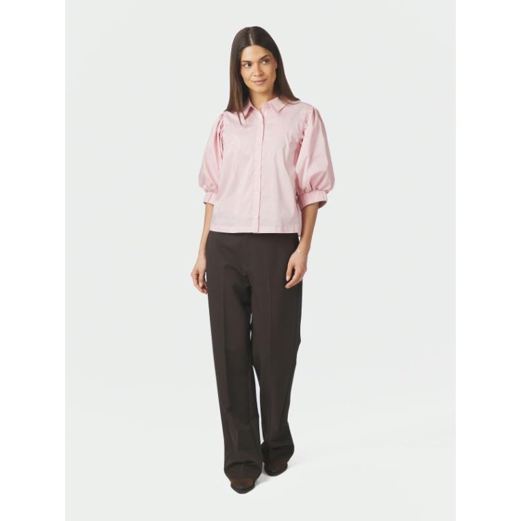 Neo Noir - Etta Poplin Shirt - ROSE