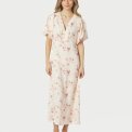 Neo Noir - Illana Sateen Print Dress - Creme