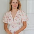 Neo Noir - Illana Sateen Print Dress - Creme
