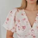 Neo Noir - Illana Sateen Print Dress - Creme