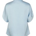 Neo Noir - Anelle Heavy Sateen Blouse - Light Blue
