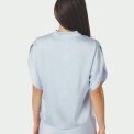 Neo Noir - Anelle Heavy Sateen Blouse - Light Blue