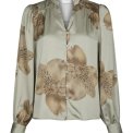 Neo Noir - Massima Misty Orchid Blouse - Smoke Green