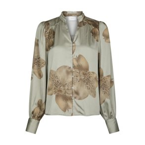 Neo Noir - Massima Misty Orchid Blouse - Smoke Green