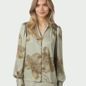 Neo Noir - Massima Misty Orchid Blouse - Smoke Green