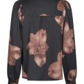 Neo Noir - Massima Misty Orchid Blouse - Midnight Blue