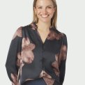 Neo Noir - Massima Misty Orchid Blouse - Midnight Blue
