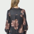 Neo Noir - Massima Misty Orchid Blouse - Midnight Blue