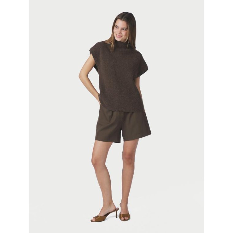 Neo Noir - Jona Knit Top - Brown Melange