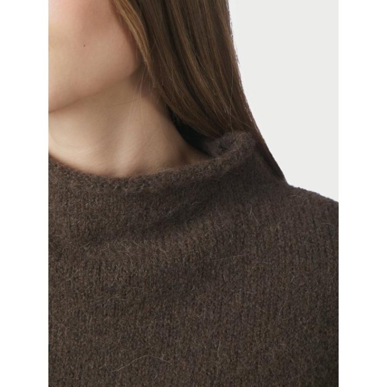 Neo Noir - Jona Knit Top - Brown Melange