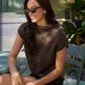 Neo Noir - Jona Knit Top - Brown Melange