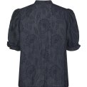 Neo Noir - Zika Flower Stripe Blouse - DARK BLUE