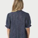 Neo Noir - Zika Flower Stripe Blouse - DARK BLUE