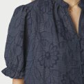 Neo Noir - Zika Flower Stripe Blouse - DARK BLUE