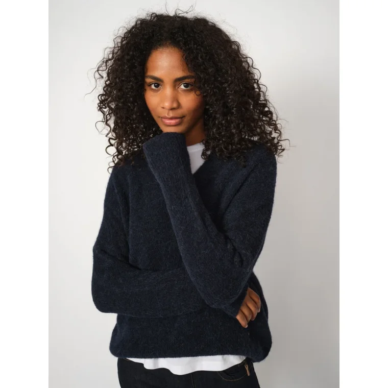 Mos Mosh - MMThora V-Neck Knit - Salute Navy
