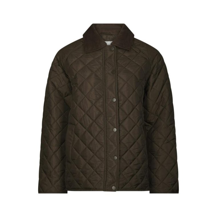 Neo Noir - Iva Quilt Jacket - Khaki