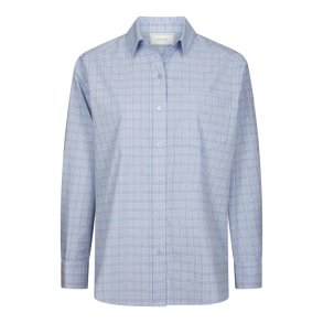Neo Noir - Dalma Triple Check Shirt - Light Blue