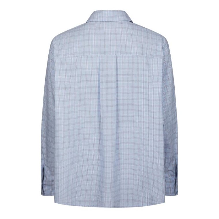 Neo Noir - Dalma Triple Check Shirt - Light Blue