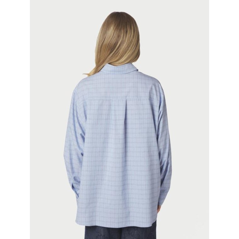 Neo Noir - Dalma Triple Check Shirt - Light Blue