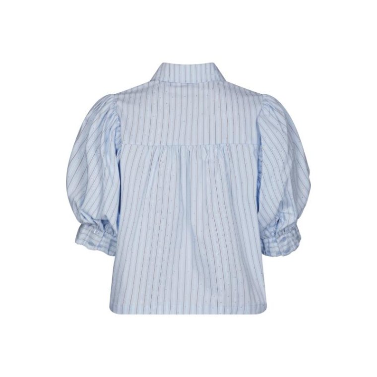 Neo Noir - Etta Stripe Stone Shirt - Light Blue