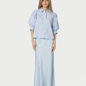 Neo Noir - Etta Stripe Stone Shirt - Light Blue