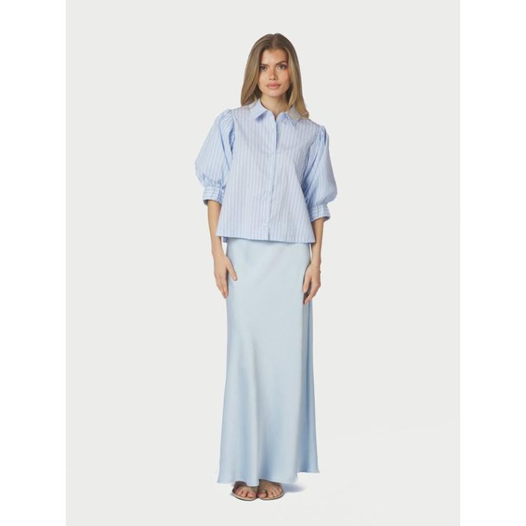 Neo Noir - Etta Stripe Stone Shirt - Light Blue