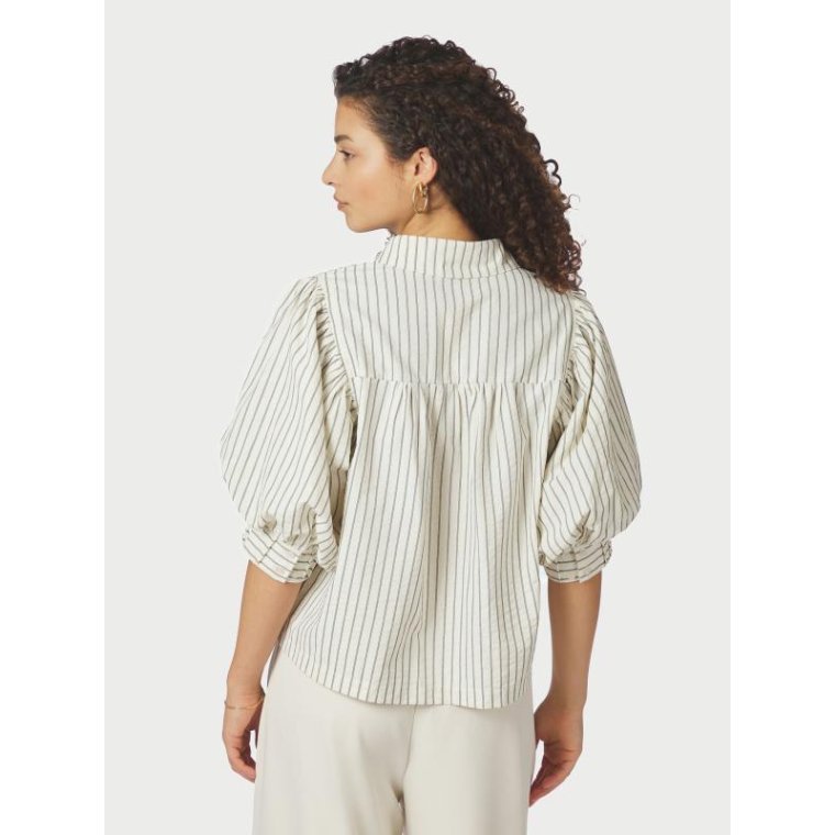 Neo Noir - Etta Slim Stripe Shirt - Off White