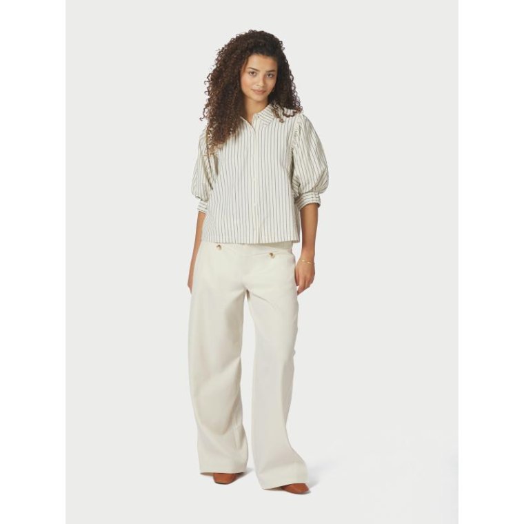 Neo Noir - Etta Slim Stripe Shirt - Off White