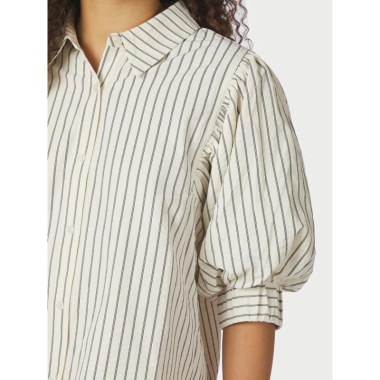 Neo Noir - Etta Slim Stripe Shirt - Off White