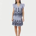 Neo Noir - Jayla Stripe Embroidery Top - Blue