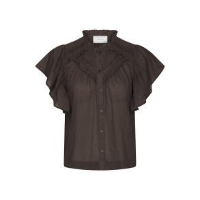 Neo Noir - Vinsa S Voile Top - Dark brown