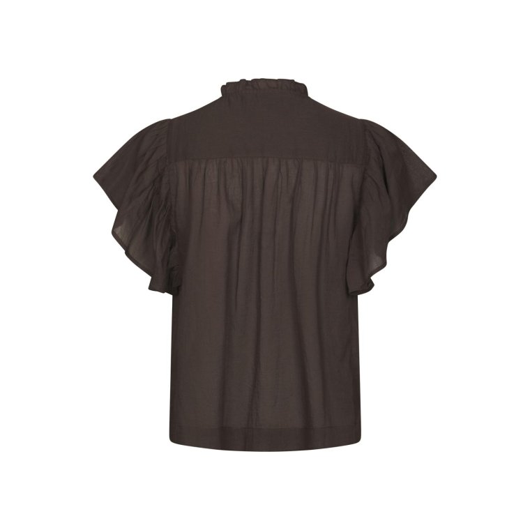 Neo Noir - Vinsa S Voile Top - Dark brown