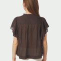 Neo Noir - Vinsa S Voile Top - Dark brown