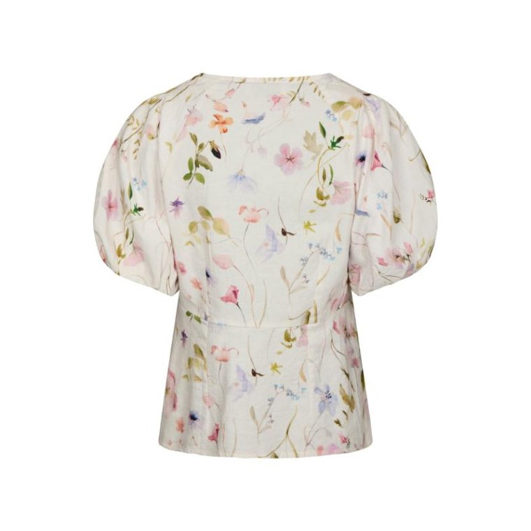 Neo Noir - Irina Flower Blouse - Off White