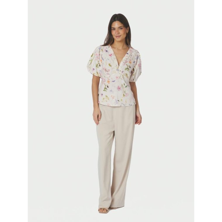 Neo Noir - Irina Flower Blouse - Off White