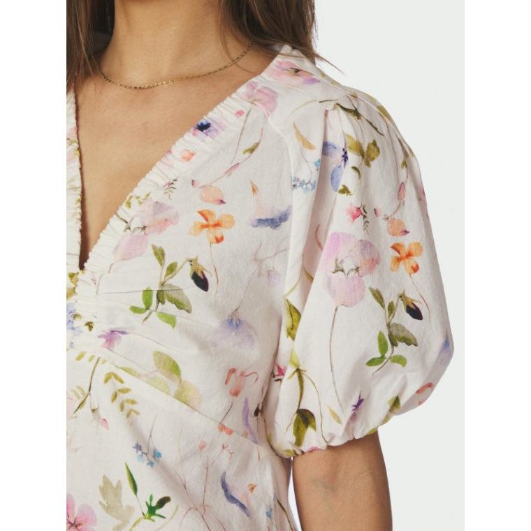 Neo Noir - Irina Flower Blouse - Off White