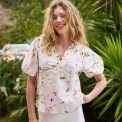 Neo Noir - Irina Flower Blouse - Off White