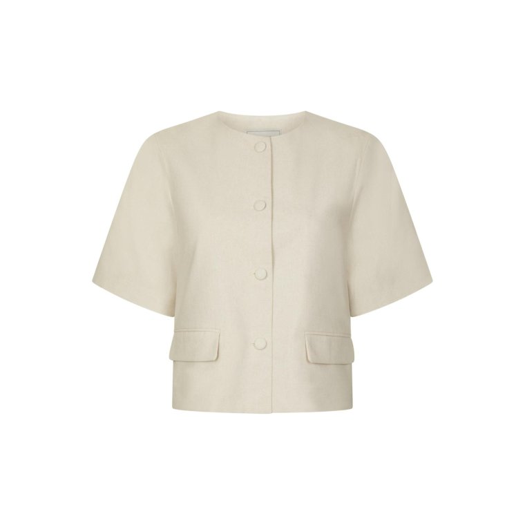 Neo Noir - Rory Linen Blouse - Creme