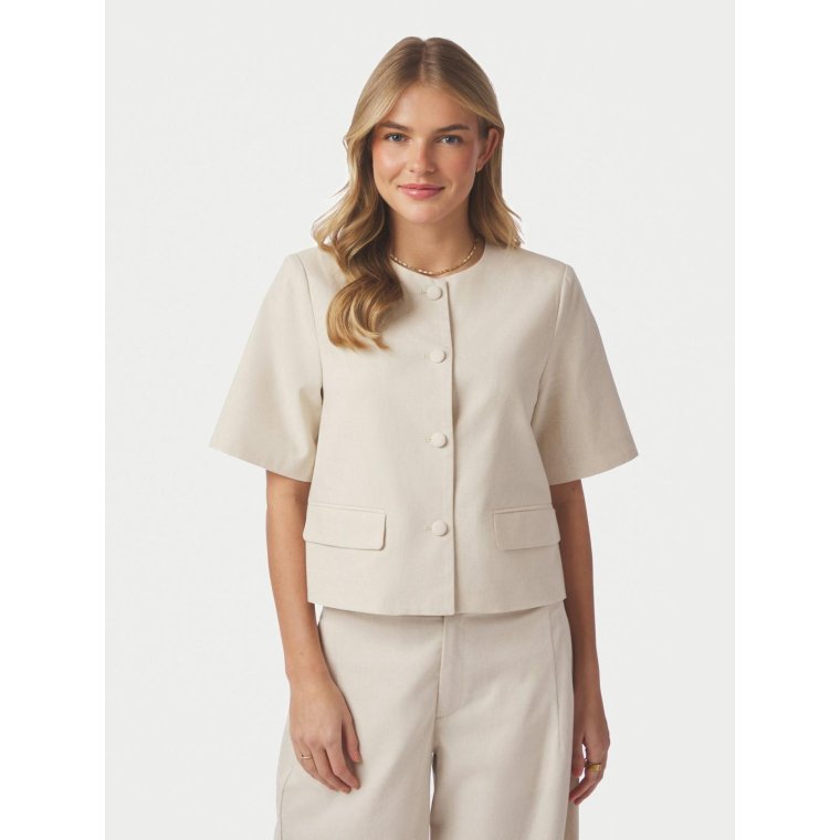 Neo Noir - Rory Linen Blouse - Creme