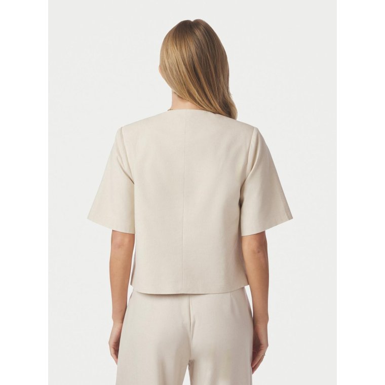 Neo Noir - Rory Linen Blouse - Creme