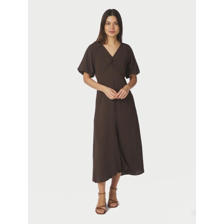 Neo Noir - Bomba Structure Solid Dress - Dark brown