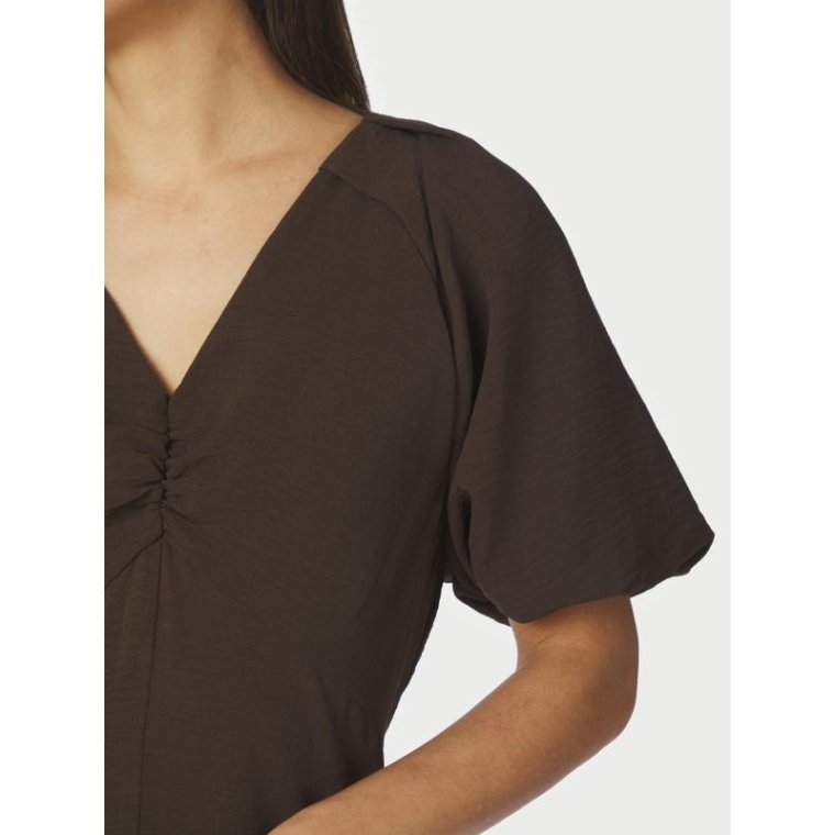 Neo Noir - Bomba Structure Solid Dress - Dark brown