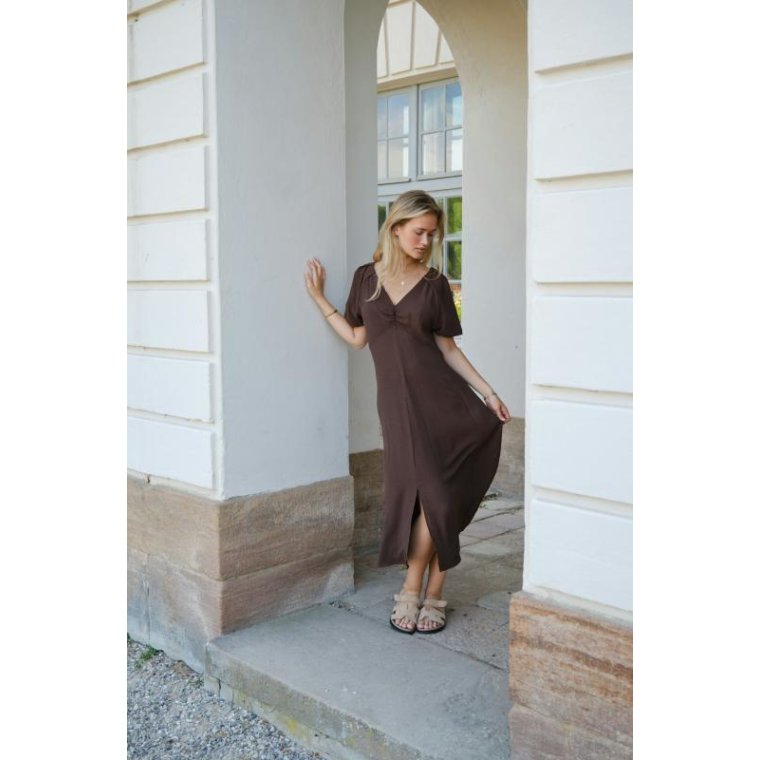 Neo Noir - Bomba Structure Solid Dress - Dark brown