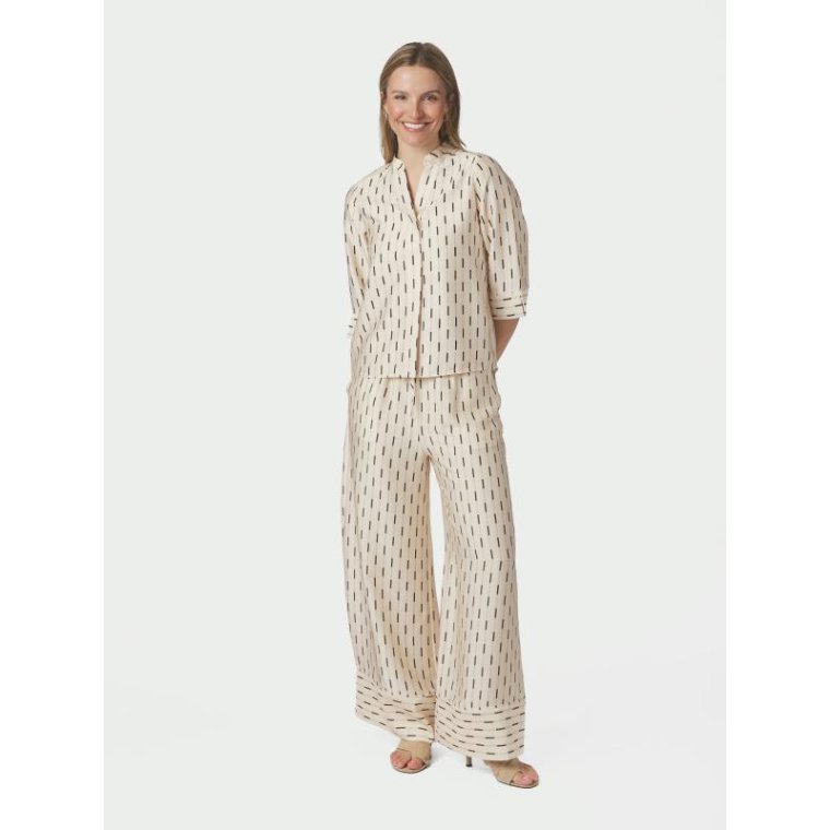 Neo Noir - Sora Print Pants - Creme
